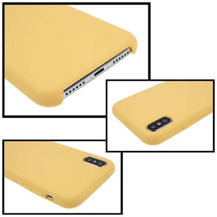 For iPhone X / XS Pure Color Liquid Silicone + PC Dropproof Protective Back Cover Case, For X, iPhone X, X