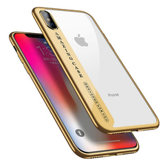 For iPhone X CAFELE Ultra-thin Electroplating Soft TPU Protective Back Cover Case with Ring Holder