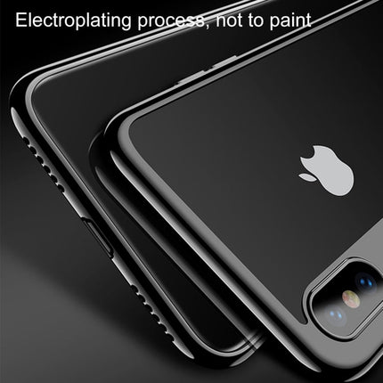 For iPhone X CAFELE Ultra-thin Electroplating Soft TPU Protective Back Cover Case with Ring Holder