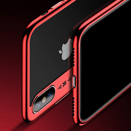 For iPhone X CAFELE Ultra-thin Electroplating Soft TPU Protective Back Cover Case with Ring Holder