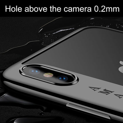 For iPhone X CAFELE Ultra-thin Electroplating Soft TPU Protective Back Cover Case with Ring Holder
