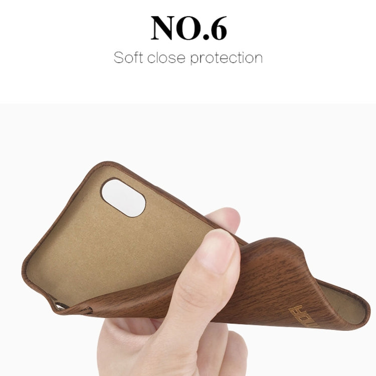 For iPhone X MOFI Element Series Wood Texture Soft Protective Back Cover Case, For X