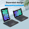 T06-AS For iPad mini6 / mini 7 Touch Backlight Split Type Bluetooth Keyboard Leather Case, T06-AS