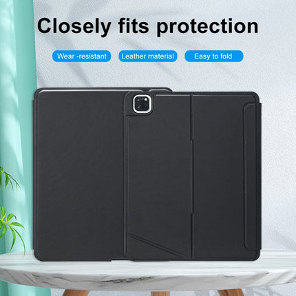 T129-AS For iPad Air 13 2025 / Pro 12.9 2022 / 2021 / 2020 / 2018 Touch Backlight Split Type Bluetooth Keyboard Leather Case, T129-AS