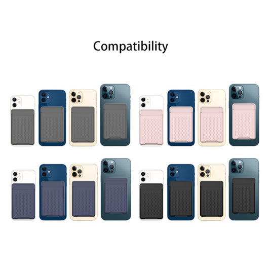 For iPhone 13 Series / iPhone 12 Series Silicone Wallet Pouch Card Case Anti-degaussing Card Holder Magsafing Magnetic Sticker