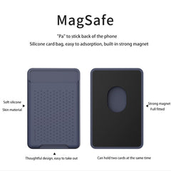 For iPhone 13 Series / iPhone 12 Series Silicone Wallet Pouch Card Case Anti-degaussing Card Holder Magsafing Magnetic Sticker