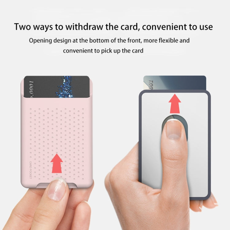 For iPhone 13 Series / iPhone 12 Series Silicone Wallet Pouch Card Case Anti-degaussing Card Holder Magsafing Magnetic Sticker