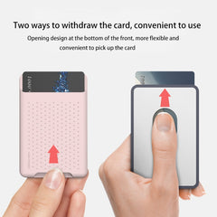 For iPhone 13 Series / iPhone 12 Series Silicone Wallet Pouch Card Case Anti-degaussing Card Holder Magsafing Magnetic Sticker