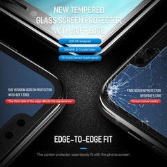 For iPhone 11 Pro Max / XS Max ROCK 0.23mm Soft Edge 7D Curved Surface Anti Blue-ray Full Screen Tempered Glass Film, For iPhone 11 Pro Max / XS Max