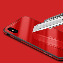 For iPhone XS Max SULADA Metal Frame Toughened Glass Case, For XS Max