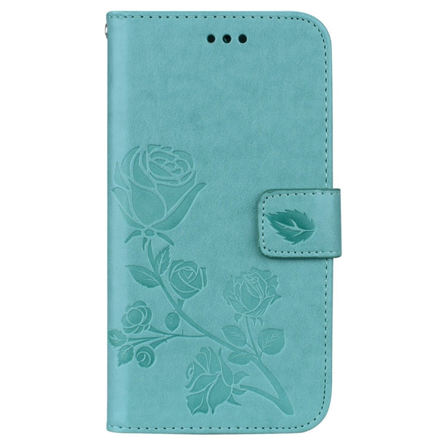 For iPhone XS Max Rose Embossed Horizontal Flip PU Leather Case with Holder & Card Slots & Wallet
