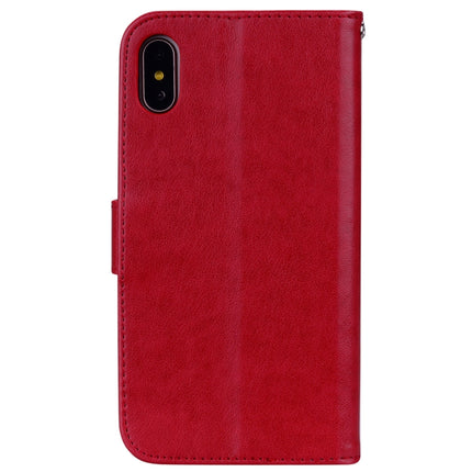 For iPhone XS Max Rose Embossed Horizontal Flip PU Leather Case with Holder & Card Slots & Wallet, For XS Max