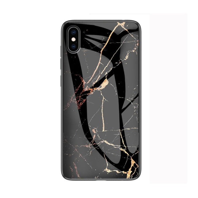 For iPhone XS Max Marble Glass Protective Case, For iPhone XS Max