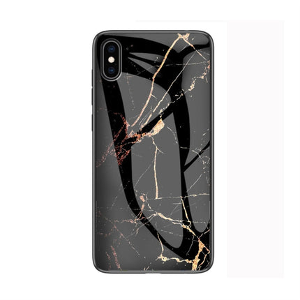 For iPhone XS Max Marble Glass Protective Case, For iPhone XS Max