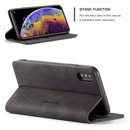 For iPhone XS Max CaseMe-013 Multifunctional Retro Frosted Horizontal Flip Leather Case with Card Slot & Holder & Wallet, For iPhone XS Max