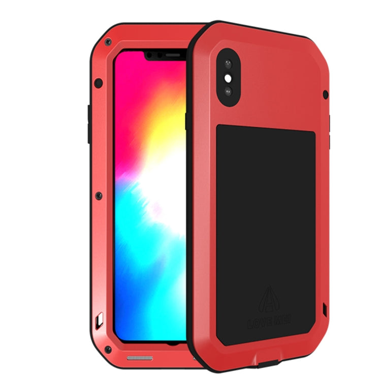 For iPhone XS Max LOVE MEI Powerful Dustproof Shockproof Anti-slip Metal + Silicone Combination Case, For XS Max