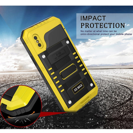 For iPhone XS Max Waterproof Dustproof Shockproof Zinc Alloy + Silicone Case, iPhone XS Max
