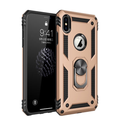 For iPhone XS Max Armor Shockproof TPU + PC Protective Case with 360 Degree Rotation Holder, For iPhone XS Max