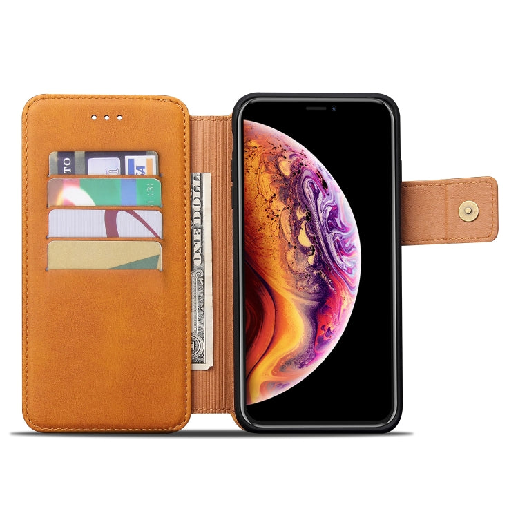 For iPhone XS Max Cowhide Texture Magnetic Absorption Detachable Horizontal Flip Leather Case with Holder & Card Slots & Wallet, For XS Max