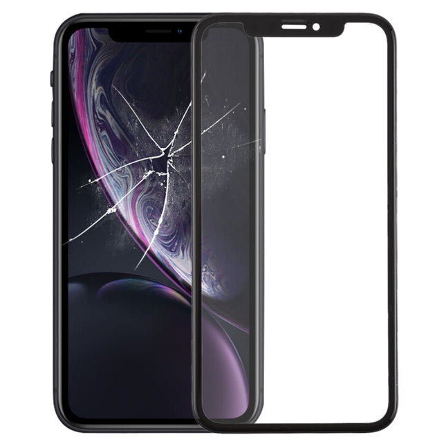 Front Screen Outer Glass Lens with Frame + OCA Optically Clear Adhesive for iPhone XR, For iPhone XR (Frame+OCA)