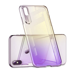 For iPhone XR ROCK Gradient Color PC Protective Case, For XR