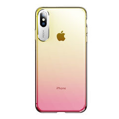 For iPhone XR ROCK Gradient Color PC Protective Case, For XR