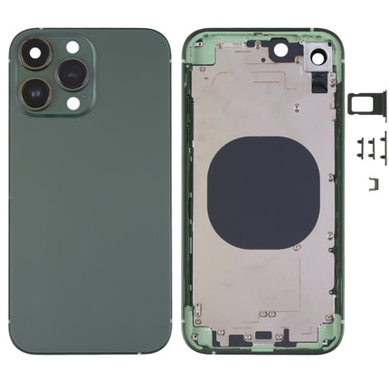 Frosted Frame Back Housing Cover with Appearance Imitation of iP13 Pro for iPhone XR, for iPhone XR(Frosted Steel Material,Green)