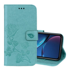 For iPhone XR Rose Embossed Horizontal Flip PU Leather Case,  with Holder & Card Slots & Wallet