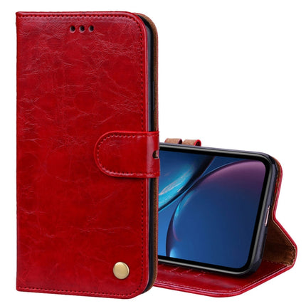 For iPhone XR Business Style Oil Wax Texture Horizontal Flip Leather Case with Holder & Card Slots & Wallet