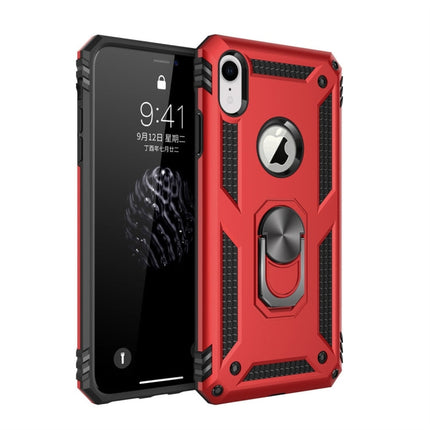 For iPhone XR Sergeant Armor Shockproof TPU + PC Protective Case with 360 Degree Rotation Holder