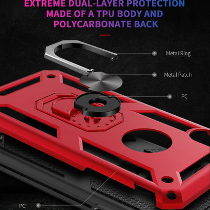 For iPhone XR Sergeant Armor Shockproof TPU + PC Protective Case with 360 Degree Rotation Holder