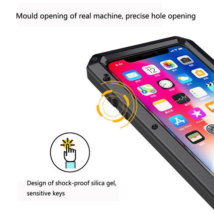 For iPhone XR Metal Shockproof Waterproof Protective Case