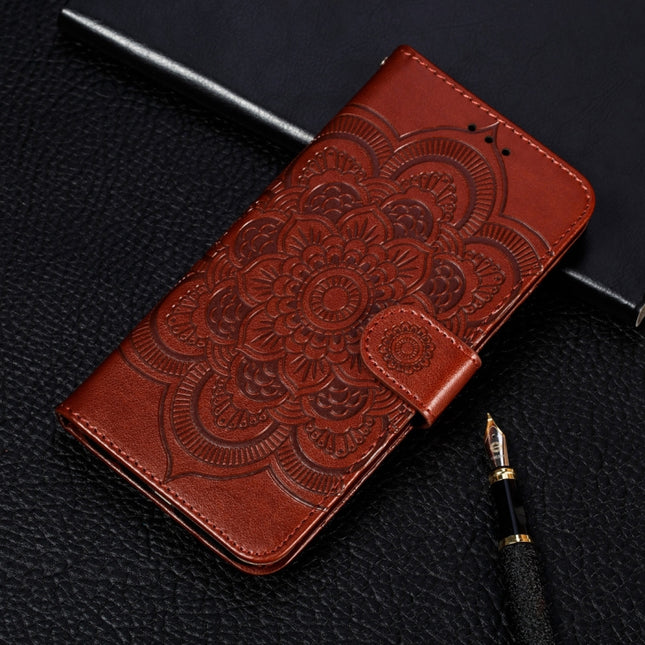 For iPhone XR Mandala Embossing Pattern Horizontal Flip Leather Case with Holder & Card Slots & Wallet & Photo Frame