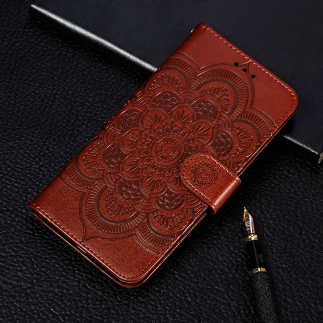 For iPhone XR Mandala Embossing Pattern Horizontal Flip Leather Case with Holder & Card Slots & Wallet & Photo Frame, iPhone XR