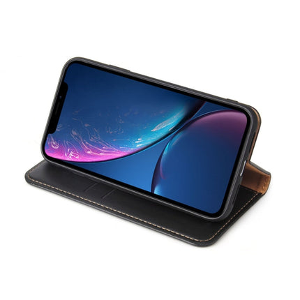 For iPhone XR Dermis Texture PU Horizontal Flip Leather Case with Holder & Card Slots & Wallet