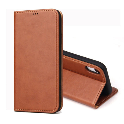 For iPhone XR Dermis Texture PU Horizontal Flip Leather Case with Holder & Card Slots & Wallet