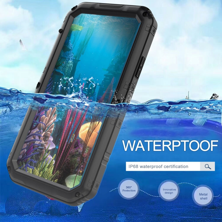 For iPhone XR Waterproof Dustproof Shockproof Zinc Alloy + Silicone Case, iPhone XR