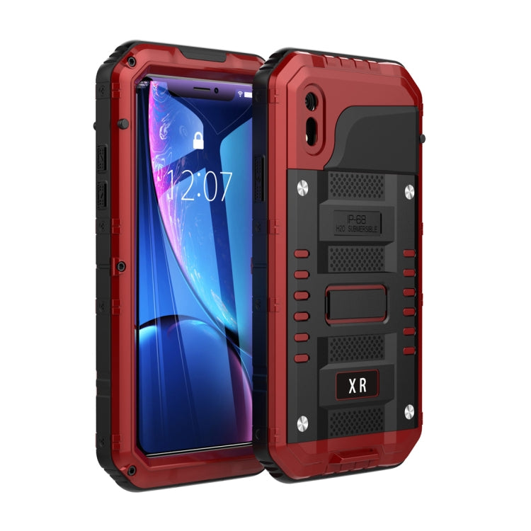 For iPhone XR Waterproof Dustproof Shockproof Zinc Alloy + Silicone Case, iPhone XR