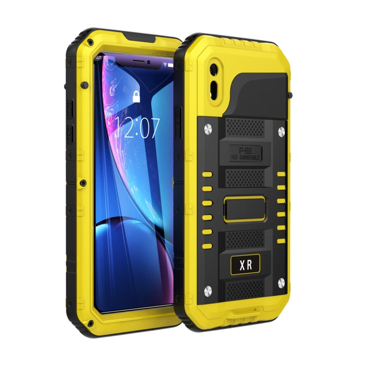 For iPhone XR Waterproof Dustproof Shockproof Zinc Alloy + Silicone Case, iPhone XR