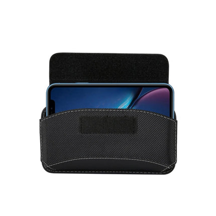 For iPhone XR Men Universal Oxford Cloth Portable Mobile Phone Waist Pack Leather Case / Huawei Mate 20 Pro / 5.5 Inch or Below Smartphones
