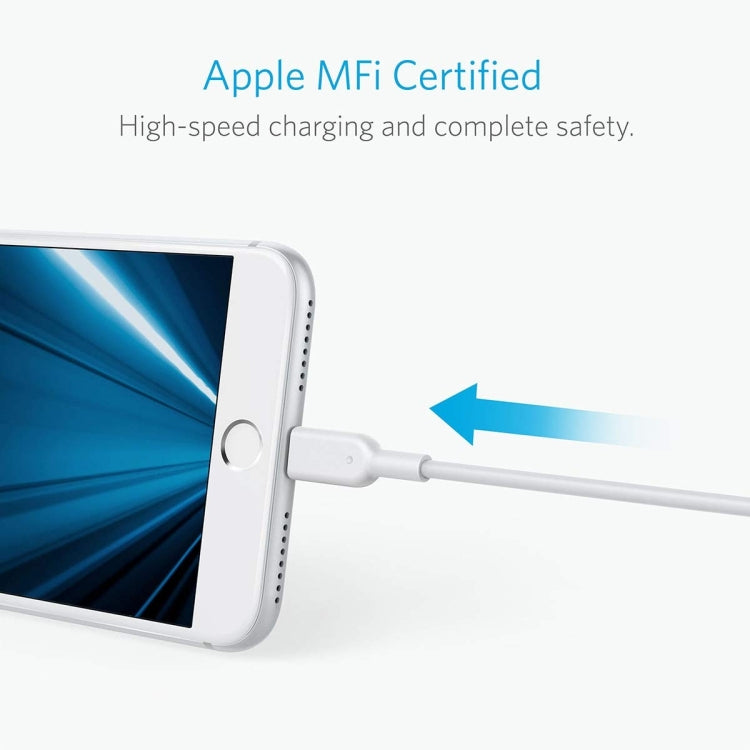 ANKER PowerLine II USB to 8 Pin MFI Certificated Charging Data Cable, Length: 0.9m