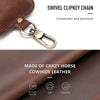 CF1108 For AirPods Pro Crazy Horse Texture Earphone Protective Leather Case with Hook, For AirPods Pro