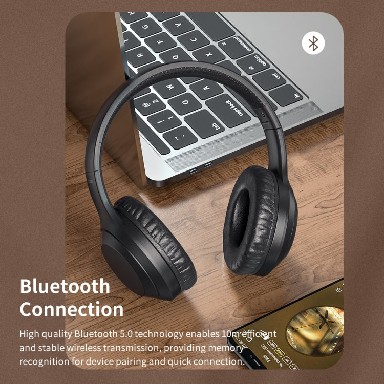 ROCK Space O2 HiFi Bluetooth 5.0 Wireless Headset with Mic, Support TF Card, Space O2