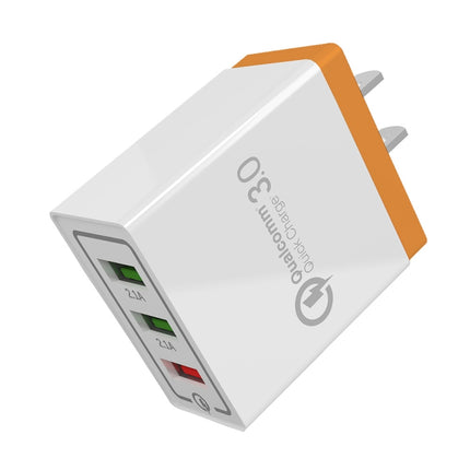 AR-QC-03 2.1A 3 USB Ports Quick Charger Travel Charger, US Plug, AR-QC-03 US, AR-QC-03 US Plug Blue