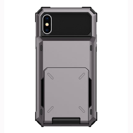 For iPhone X / XS Shockproof TPU + PC Protective Case with Card Slot