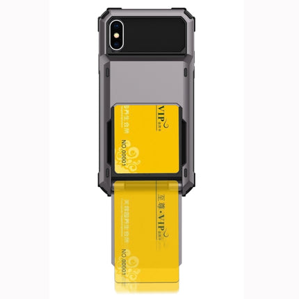 For iPhone X / XS Shockproof TPU + PC Protective Case with Card Slot