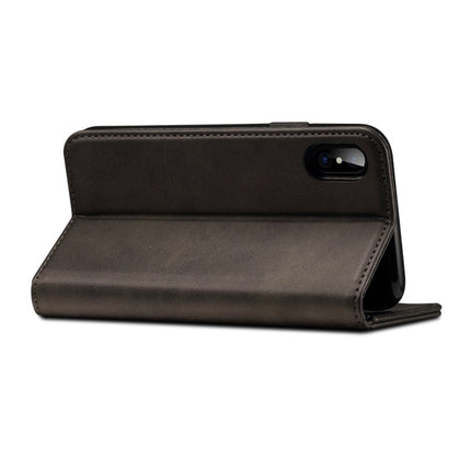 For iPhone X / XS Suteni Calf Texture Horizontal Flip Leather Case with Holder & Card Slots & Wallet, iPhone X / XS