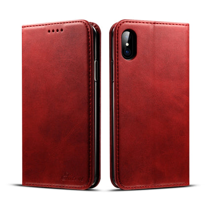 For iPhone X / XS Suteni Calf Texture Horizontal Flip Leather Case with Holder & Card Slots & Wallet, iPhone X / XS