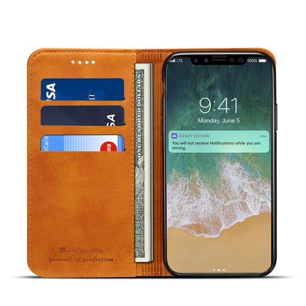 For iPhone X / XS Suteni Calf Texture Horizontal Flip Leather Case with Holder & Card Slots & Wallet, iPhone X / XS