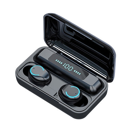 F9-9 TWS CVC8.0 Noise Cancelling Bluetooth Earphone with Charging Box, Support Touch Lighting Effect & Three-screen LED Power Display & Power Bank & Mobile Phone Holder & HD Call & Voice Assistant, F9-9 Black, F9-9 Dark Blue, F9-9 Pink, F9-9 Blue������...